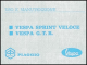 ART.LM35-Manuali uso e manutenzione  Vespa 150 sprint veloce (1969 Prima edizione)
